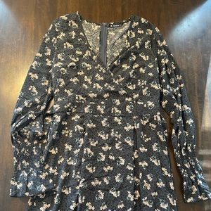 Floral print long sleeve dress